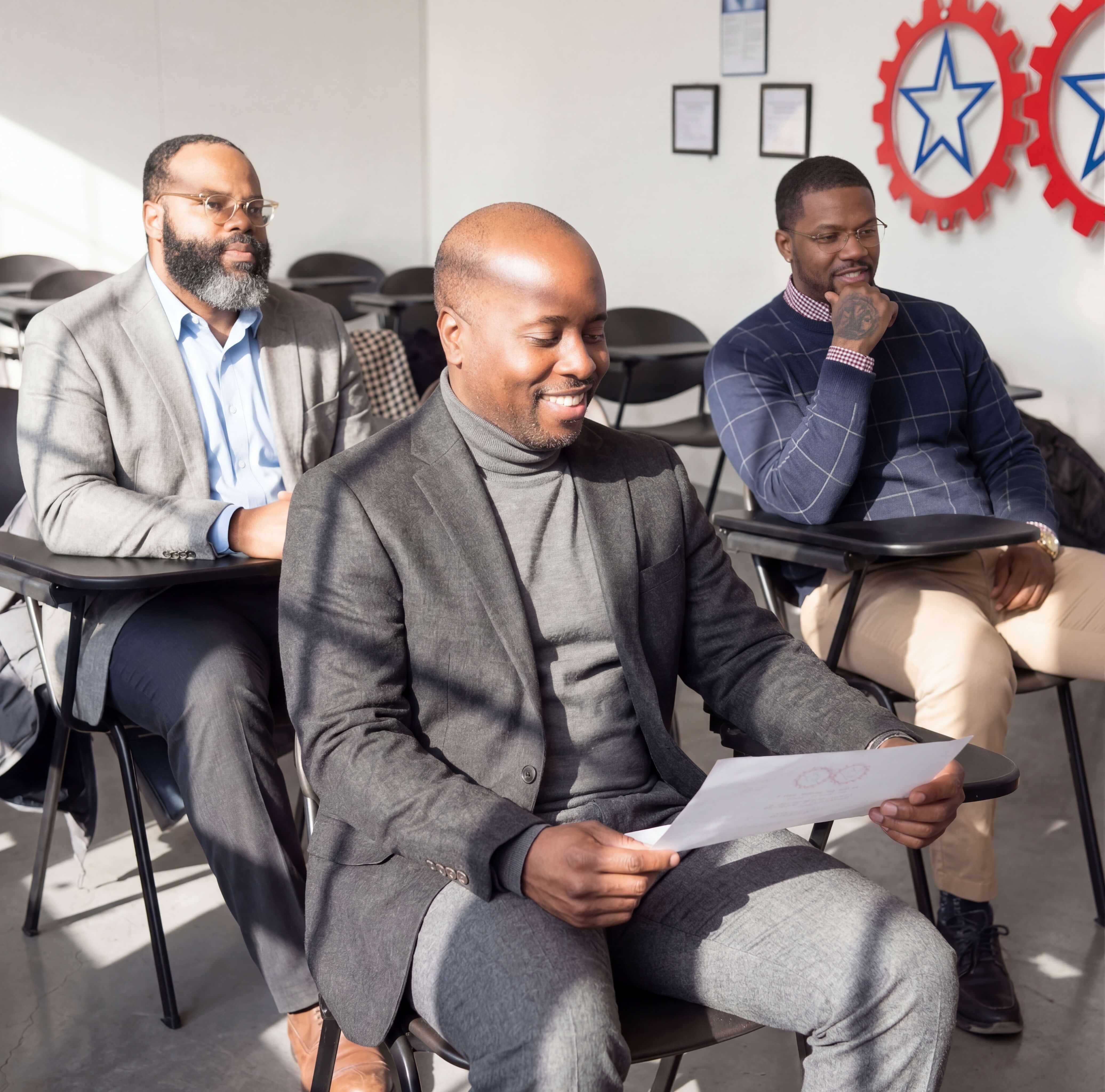 Professional woman thriving in her career